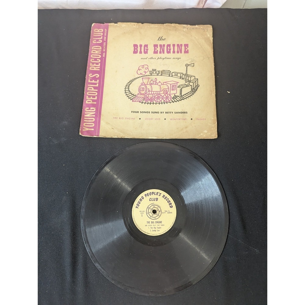 1950's The big engine & other playtime songs childrens Vintage 78rpm record